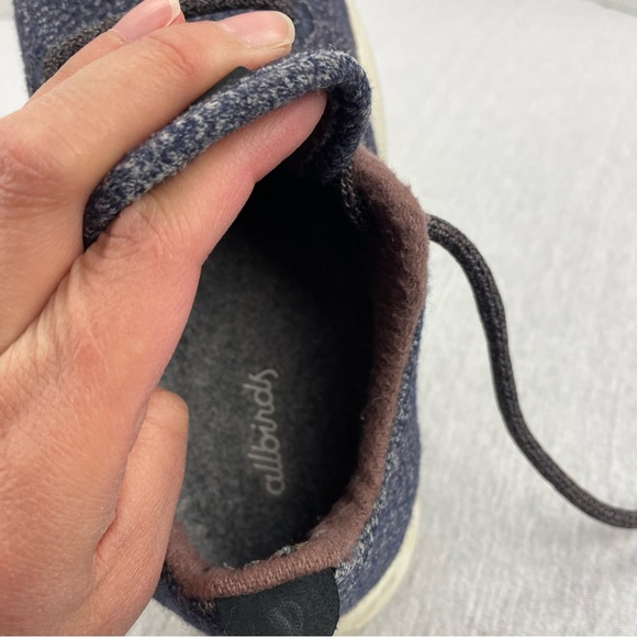 Allbirds Wool Runner Sneaker Shoes Navy Gray Lace Up Womens Size 7 - Picture 9 of 13